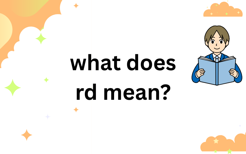 what does rd mean in text